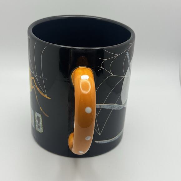 Halloween Coffee Mug Cracker Barrel Spider Web Moon "Eek" Wendy Bentley Spooky - Picture 4 of 13
